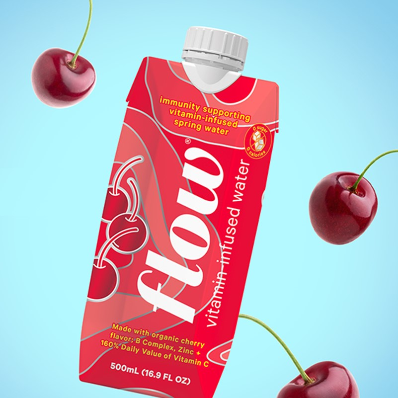 Flow Naturally Alkaline Spring Water-Vitamin Infused Cherry (12x500 ml) - Pantree