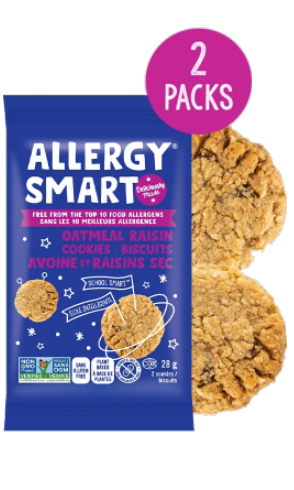 Allergy Smart - Oatmeal Raisin Cookies - 2-Pack (15x28g) - Pantree