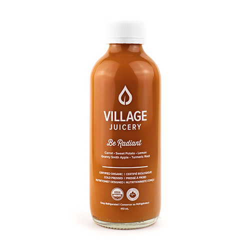 Village Juicery Cold Pressed Juice Be Radiant - 5 Day Shelf Life (Refrigerated, Organic, Non-GMO, Raw) - 410mL (jit) - Pantree