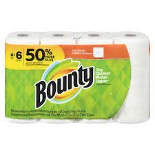 Bounty 2 Ply 44 Sheets Paper Towel (4=6) -FULL SHEET (Case of 6-4 Rolls (24 Rolls Total)) - Pantree