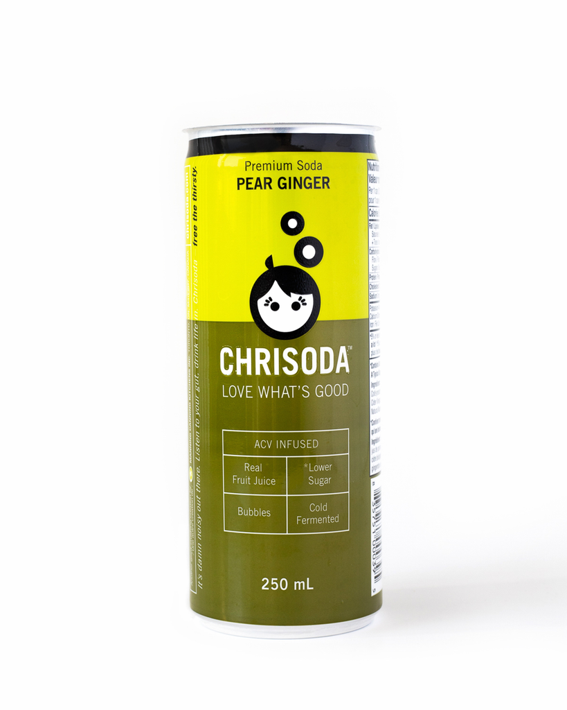 CHRISODA Premium Soda - Pear Ginger (Canadian Product) (12x250ml) - Pantree