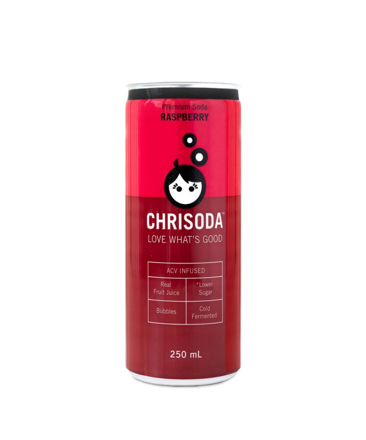 CHRISODA Premium Soda - Raspberry (Canadian Product) (12x250ml) - Pantree