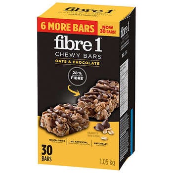Fibre 1 - Oatmeal & Chocolate Bars (30x35g) - Pantree