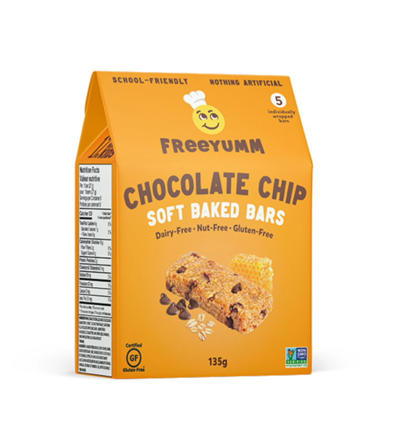 FreeYumm - Chocolate Chip Soft Baked Bars (5x27g) - Pantree