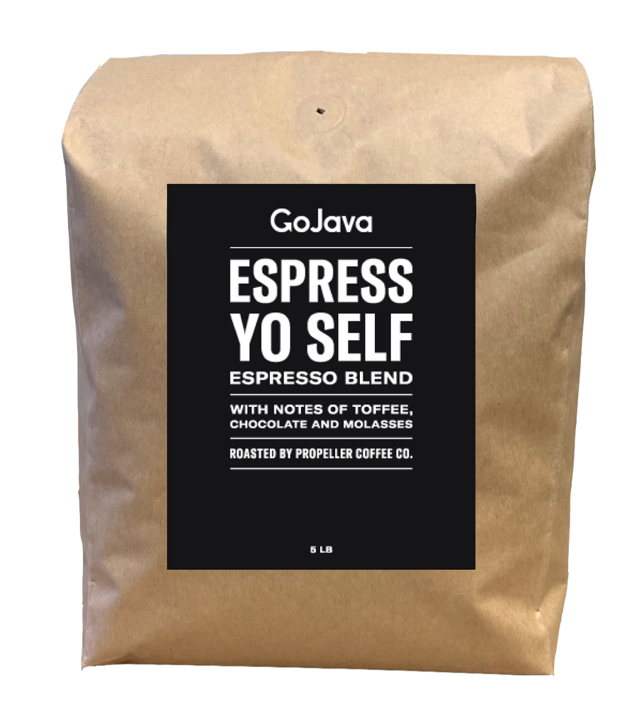 GoJava - Whole Bean - Espress Yo Self - Espresso Blend - (5 pound) - Pantree