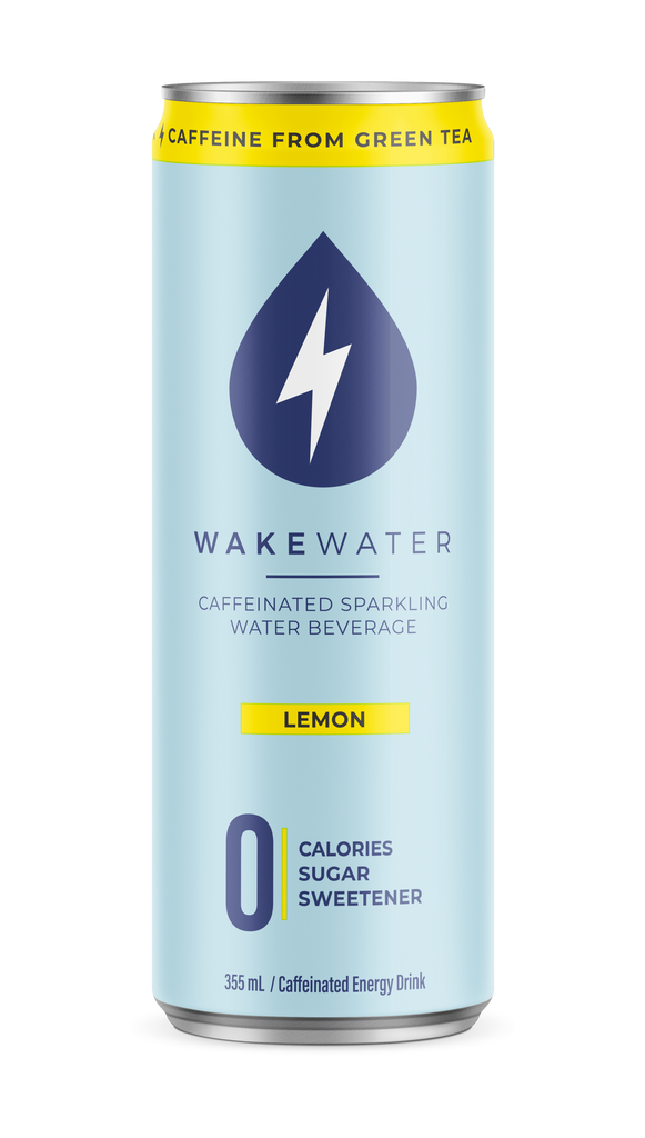 WakeWater - Caffeinated Sparkling Water - Lemon (12x355ml) - Pantree