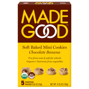 MadeGood - Soft Baked Mini Cookies Chocolate Banana (5x24g) - Pantree