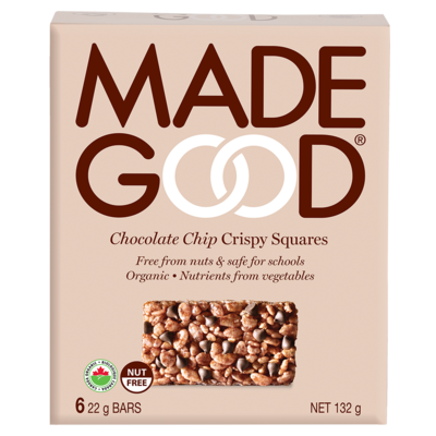 MadeGood - Crispy Squares - Chocolate Chip (6x22g) - Pantree