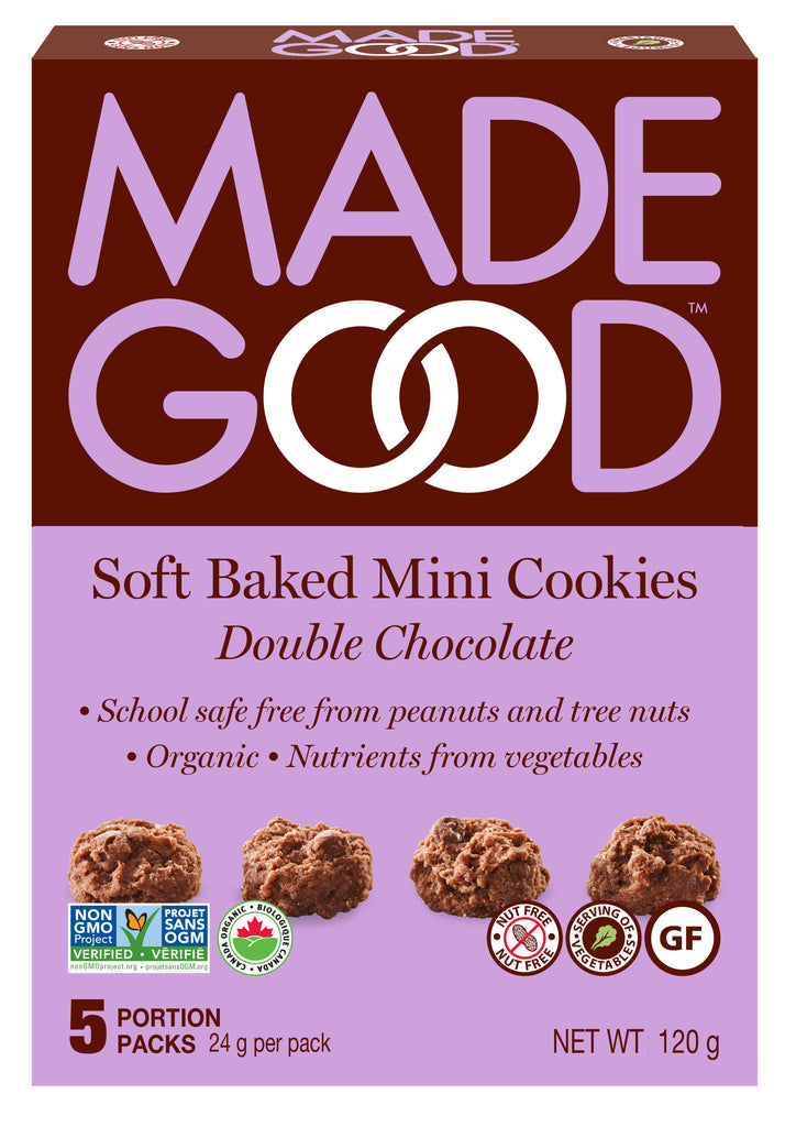 MadeGood - Soft Baked Mini Cookies Double Chocolate (5x24g) - Pantree