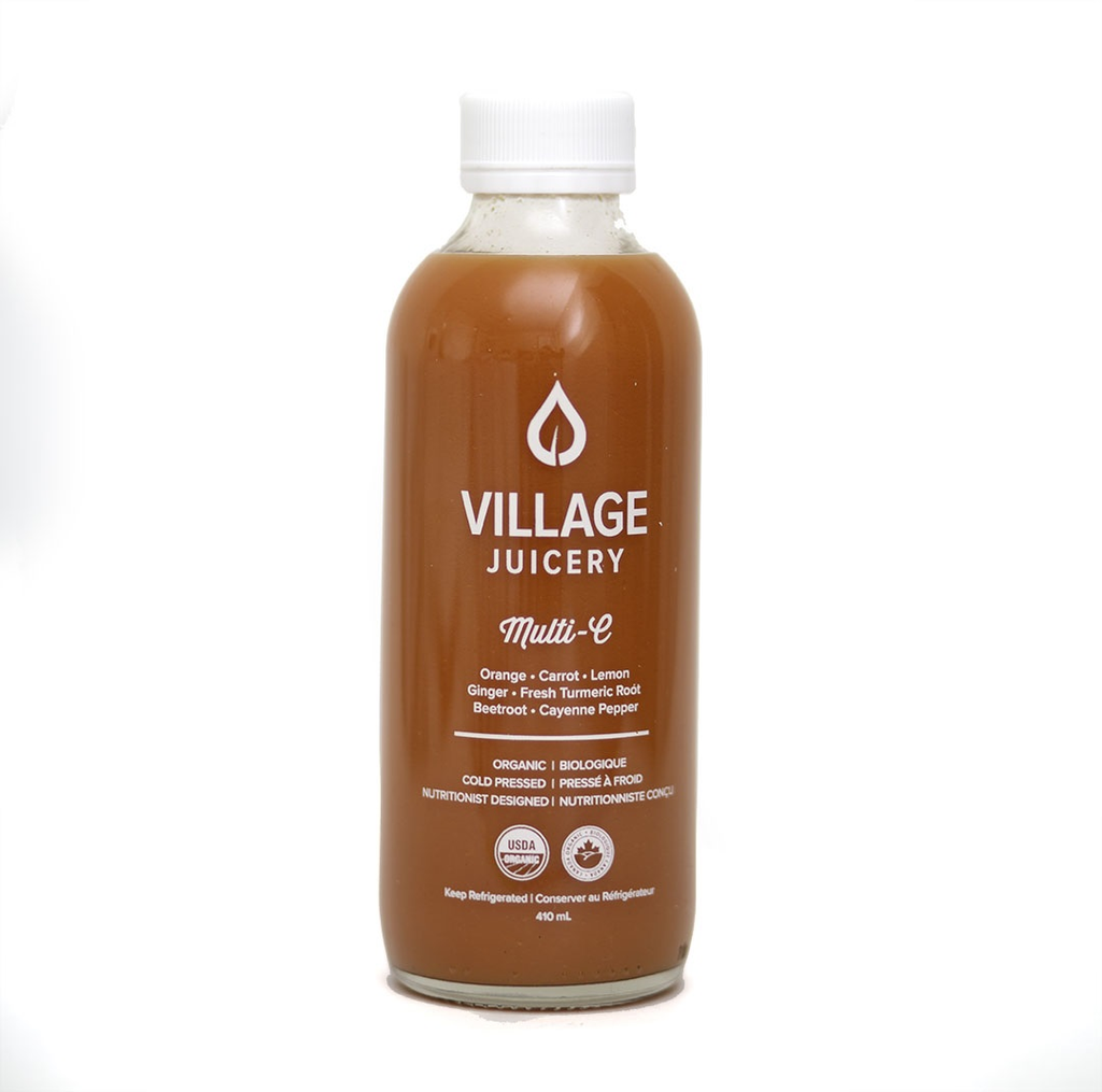 Village Juicery Cold Pressed Multi-C - 4 Day Shelf Life (Refrigerated, Organic, Non-GMO, Raw) - 410mL (jit) - Pantree