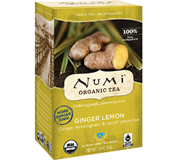 Numi Organic Tea - Ginger Lemon Decaf (16 bags) - Pantree
