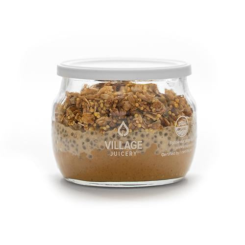Village Juicery Breakfast Jars Peanut Butter Oat - 4 Day Shelf Life (Refrigerated, Organic, Non-GMO, Raw) - 263mL (jit) - Pantree
