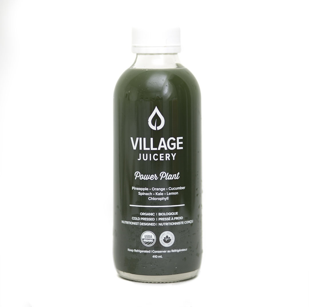 Village Juicery Cold Pressed Power Plant- 4 Day Shelf Life (Refrigerated, Organic, Non-GMO, Raw) - 410mL (jit) - Pantree