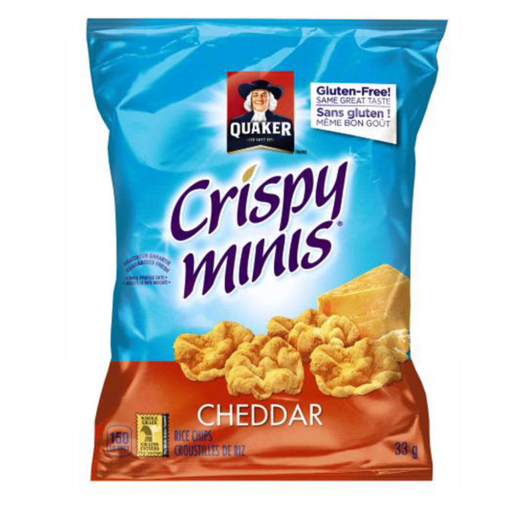 Quaker - Crispy Minis Cheddar Flavour Rice Chips (32x33g) - Pantree