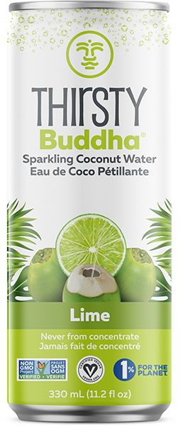 Thirsty Buddha - Sparkling Coconut Water with Lime - No Pulp (12x330ml) - Pantree