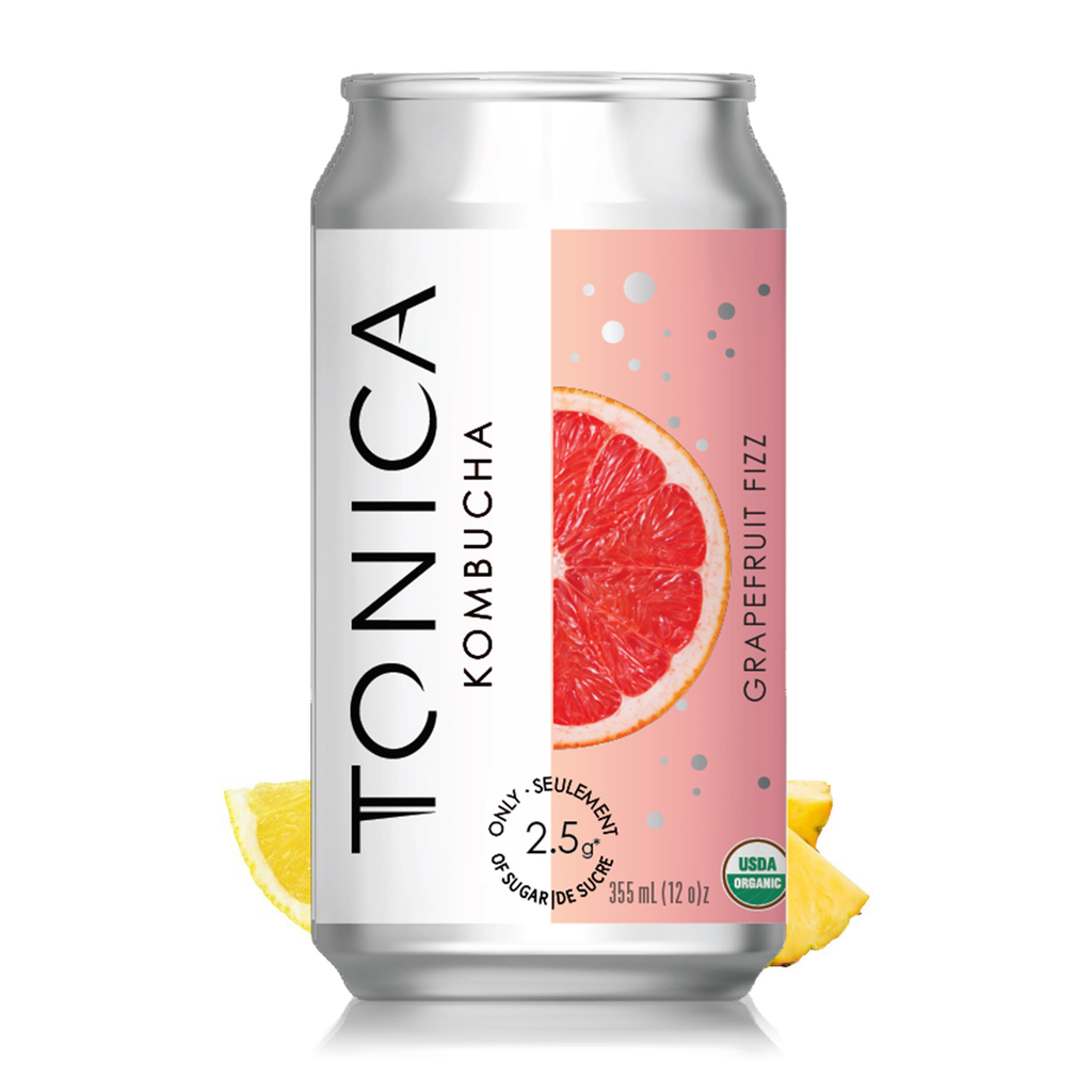 Tonica Kombucha - Low Sugar Can - Grapefruit Fizz (6x355ml) - Pantree