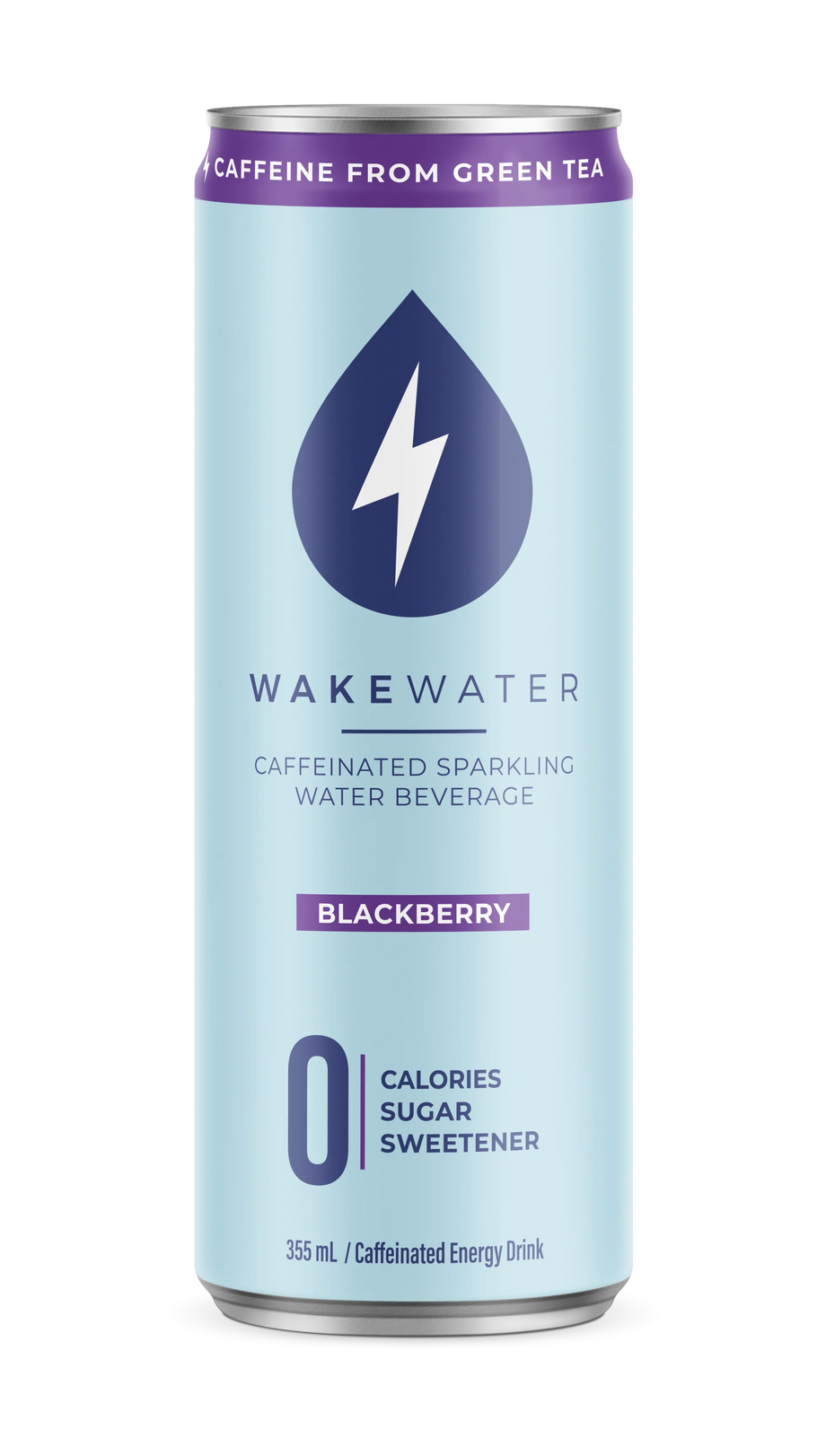 Caffeinated Sparkling Water Beverage Blackberry