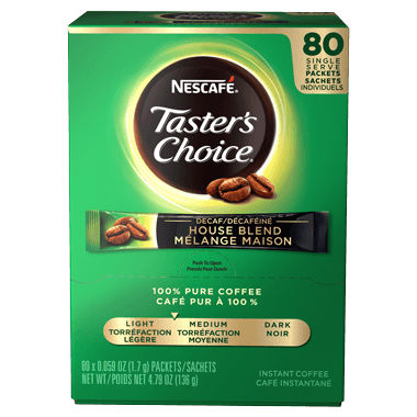 Nescafe Tasters Choice House Blend DECAF (single serve 80 X 1.7g) (jit) - Pantree